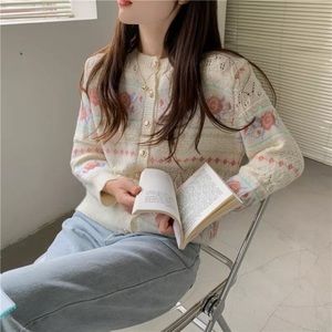 NEW Winter sweater button down S/M floral